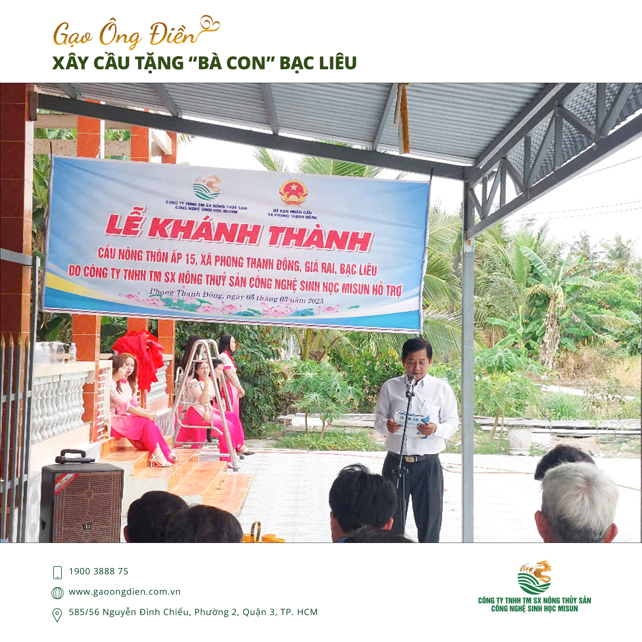 GẠO ÔNG ĐIỀN – ĐỒNG HÀNH CÙNG CỘNG ĐỒNG, CHUNG TAY PHÁT TRIỂN HẠ TẦNG NÔNG THÔN