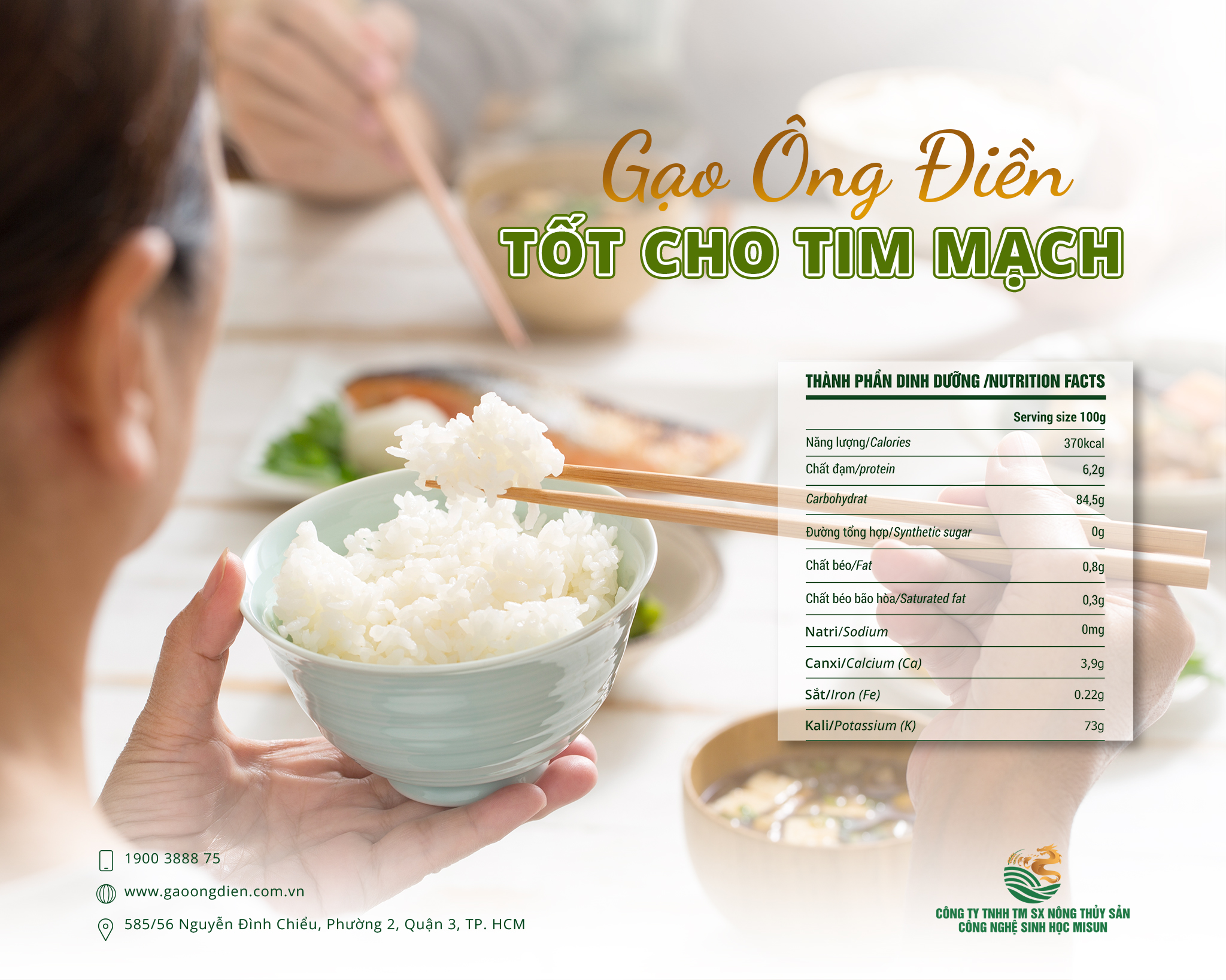 GẠO ÔNG ĐIỀN – GẠO TỐT CHO TIM MẠCH