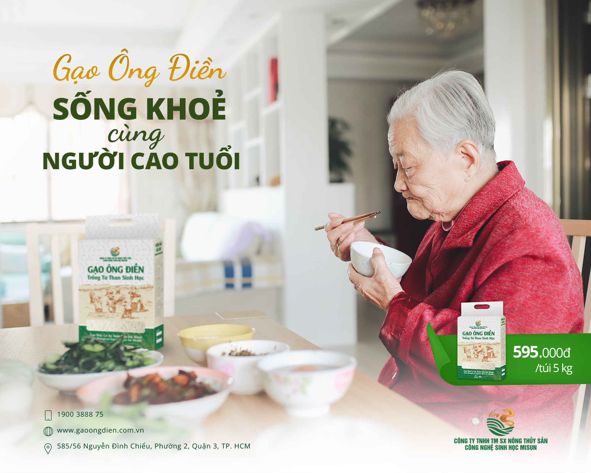 GẠO ÔNG ĐIỀN – SỐNG KHỎE, SỐNG VUI CÙNG NGƯỜI CAO TUỔI
