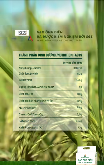 GẠO ÔNG ĐIỀN & CHỨNG NHẬN SGS – CAM KẾT CHẤT LƯỢNG QUỐC TẾ