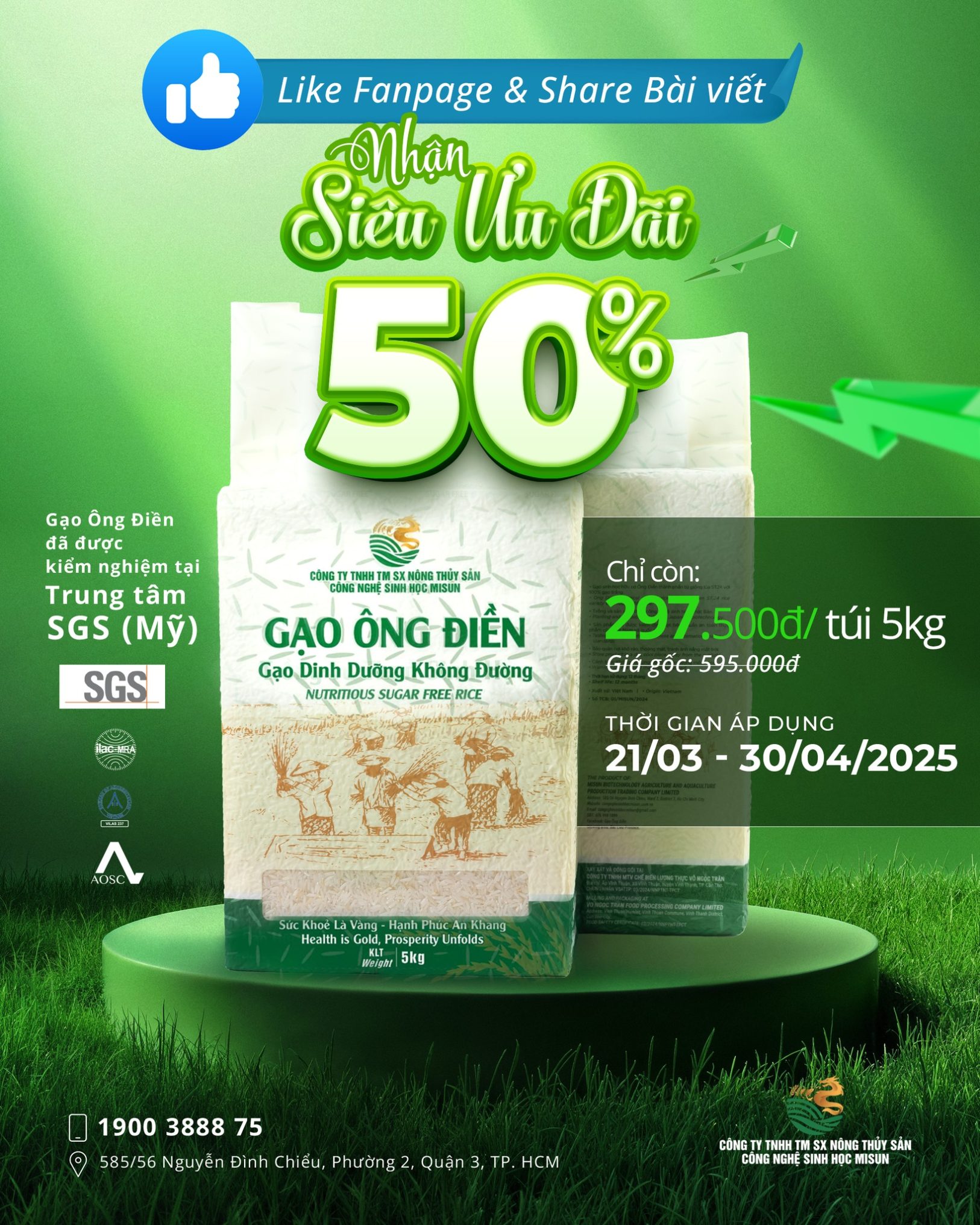 NHẬN SIÊU ƯU ĐÃI 50% KHI LIKE FANPAGE